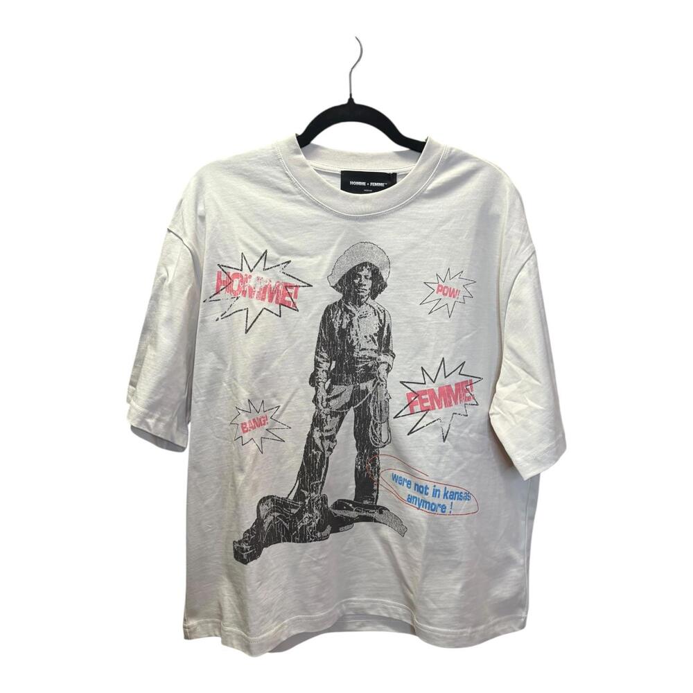 Homme + Femme Graphic Print Short Sleeve T-Shirt Medium